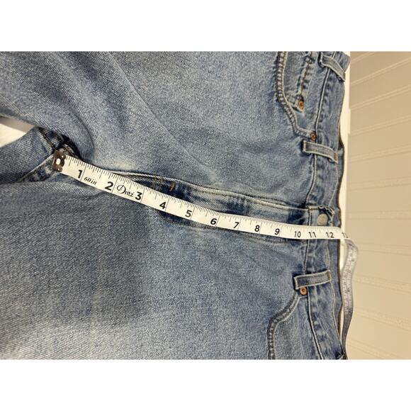 Vintage Levi's Jean Shorts Mens 36 Blue Denim 505 Orange Tab 90s Grunge Distress - Picture 9 of 13